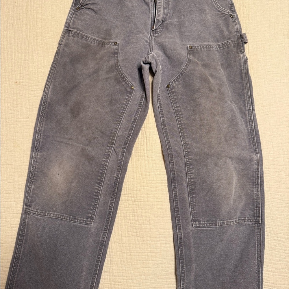 Vintage Carhartt Dungaree Fit Work Pants Men’s 32x32 Gray Canvas